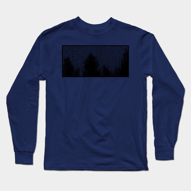 At night in the Forest Long Sleeve T-Shirt by Narithian